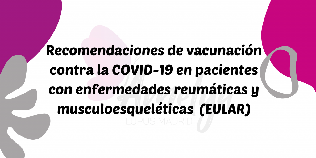 Recomendaciones de vacunación COVID-19 EULAR